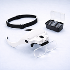 Loupe Frontale LED – Lunettes Grossissantes avec 5 Lentilles Interchangeables