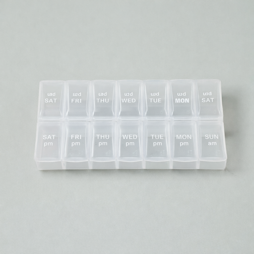 Pilulier de voyage hebdomadaire – Organisateur 7 jours (14 compartiments)