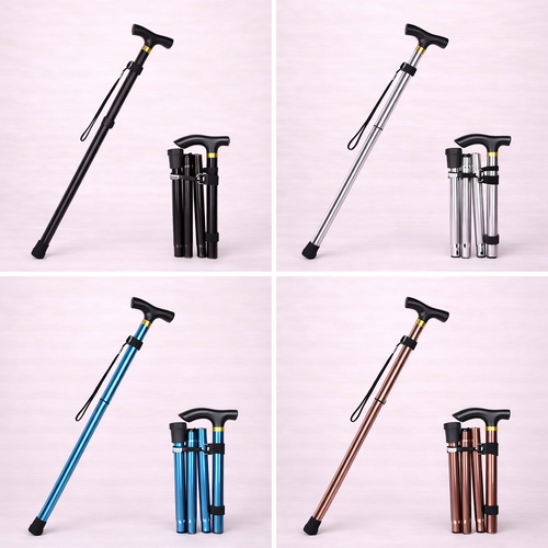 Canne de Marche ajustable Multifonction – Bâton de Randonnée Pliable en Aluminium