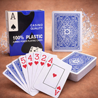 Jeu de cartes grand format lisible – Cartes en PVC imperméables et lavables (54 cartes)