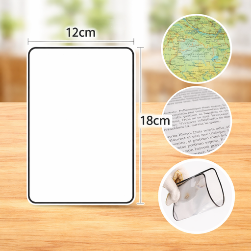 Loupe de lecture pleine page A5 – Grossissement 3× ultra-fine pour petits caractères