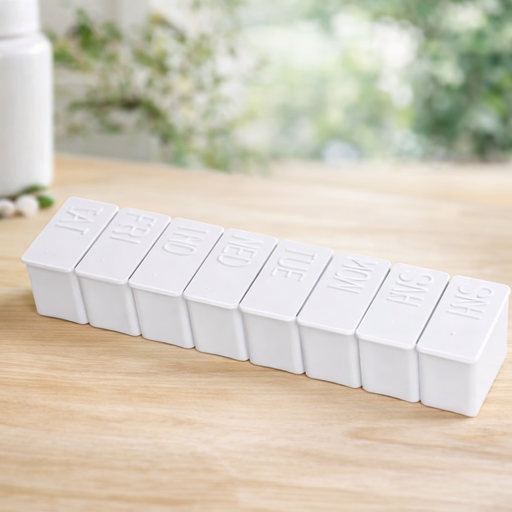 Boîte à Pilules Hebdomadaire de Voyage – Organiseur de Médicaments à 7 Compartiments (Lot de 1 ou 2)
