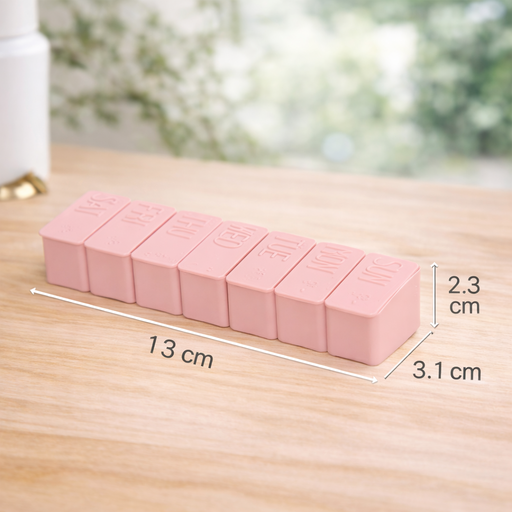 Boîte à Pilules Hebdomadaire de Voyage – Organiseur de Médicaments à 7 Compartiments (Lot de 1 ou 2)