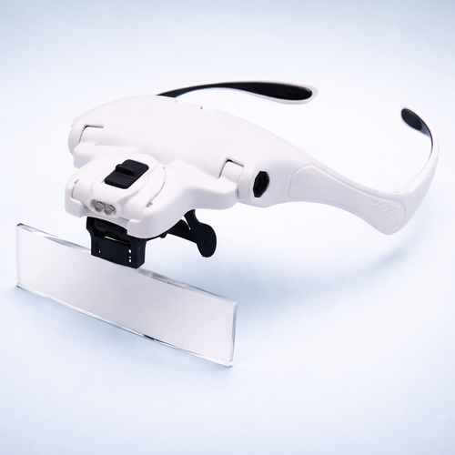 Loupe Frontale LED – Lunettes Grossissantes avec 5 Lentilles Interchangeables